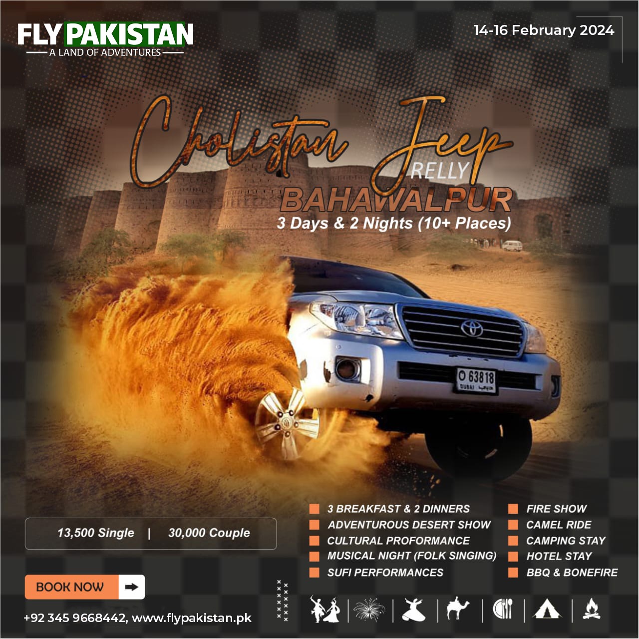 Book Deal 3 Days Tour To Cholistan Beach Rally 2024